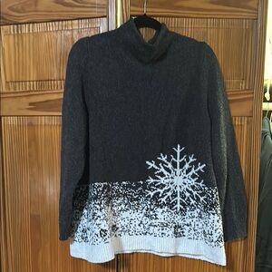 Gray Snowflake Sweater